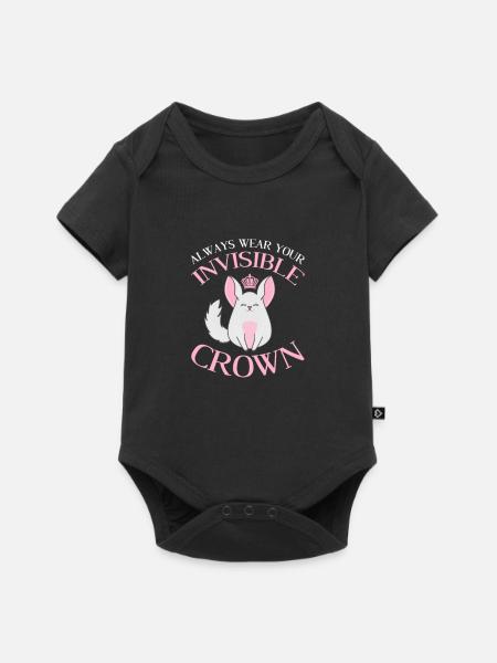 Chinchilla - Baby Premium Kurzarmbody - Schwarz