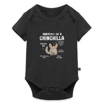 Chinchilla Rodent Pet Rodent Gift - Baby Premium short-sleeve bodysuit - black - Front