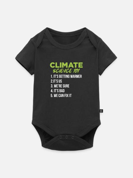 Klimawandel - Baby Premium Kurzarmbody - Schwarz