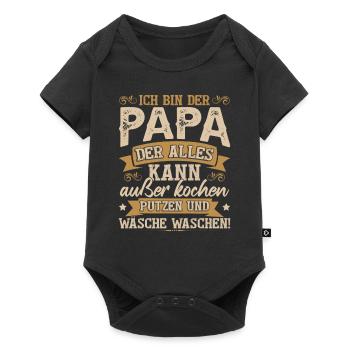 Ich bin der Papa der alles kann - Baby Premium Kurzarmbody - Schwarz - Vorne