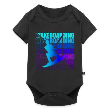 Wakeboard Wakeboarder Wakeboarding Freestyle DNA - Baby Premium short-sleeve bodysuit - black - Front