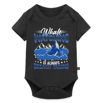 Whale Watching Whale Watching Orca Blue Whale - Baby Premium short-sleeve bodysuit - black - Front