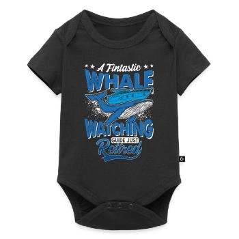 Whale Watching Whale Watching Orca Blue Whale - Baby Premium short-sleeve bodysuit - black - Front
