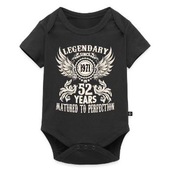 Legend 52 years birthday shirt sayings men - Baby Premium short-sleeve bodysuit - black - Front