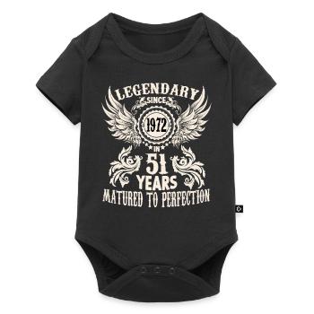 Drôle de chemise d’anniversaire pour un dicton de 51 ans - Body à manches courtes Premium Bébé - noir - Devant