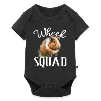 Wheek Squad für eine Meerschweinchen Liebhaber - Baby Premium Kurzarmbody - Schwarz - Vorne