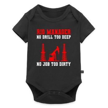 Lustiger Rig Manager Der Ölindustrie - Baby Premium Kurzarmbody - Schwarz - Vorne