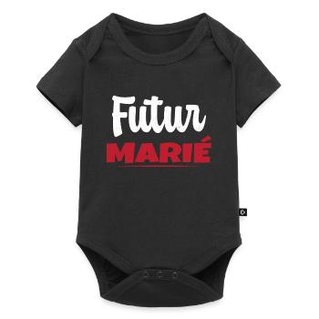 Homme Futur Marié Cadeau Humour EVG - Body à manches courtes Premium Bébé - noir - Devant