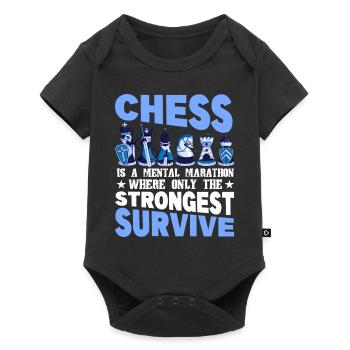 Chess Chess piece King Pawn Dream - Baby Premium short-sleeve bodysuit - black - Front