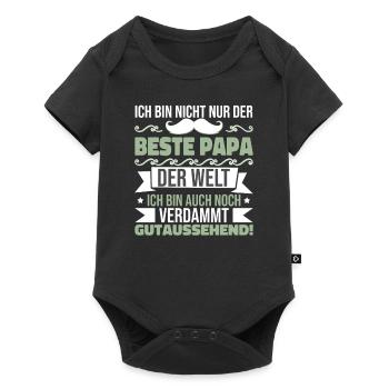 Ich bin der beste Papa der Welt - Baby Premium Kurzarmbody - Schwarz - Vorne