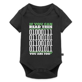 If You Can Read This You Are Too Informatiker - Baby Premium Kurzarmbody - Schwarz - Vorne