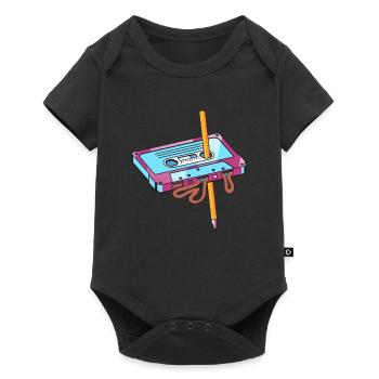 Cassette avec crayon - Body à manches courtes Premium Bébé - noir - Devant