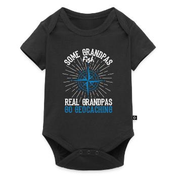Certains grands-pères vont à la pêche De vrais grands-pères vont - Body à manches courtes Premium Bébé - noir - Devant
