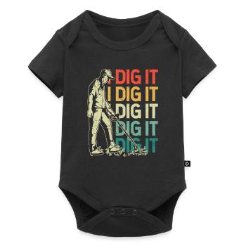 I Dig It Metal Detection Hunter Dectorist Geocache - Baby Premium short-sleeve bodysuit - black - Front