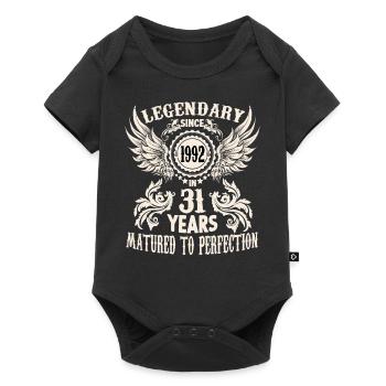 Légendaire depuis 1992 Anniversaire 31 ans Légende - Body à manches courtes Premium Bébé - noir - Devant