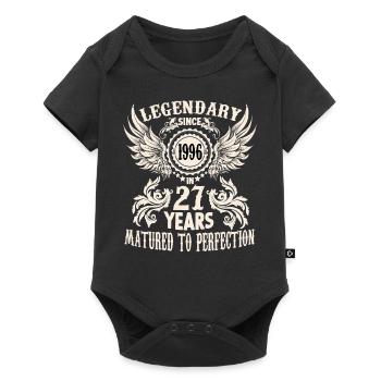 Drôle de chemise d’anniversaire pour un dicton de 27 ans - Body à manches courtes Premium Bébé - noir - Devant