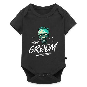 Team Groom Wedding Skeleton - Baby Premium short-sleeve bodysuit - black - Front