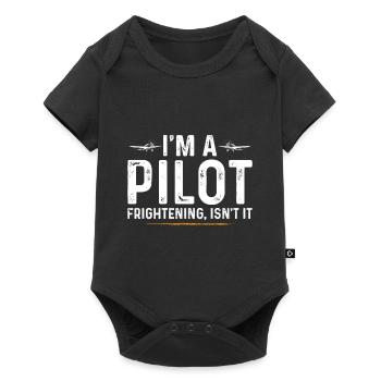 Funny Aviator saying - Baby Premium Kurzarmbody - Schwarz - Vorne