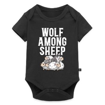 Loup parmi les moutons loups animal loup-garou loup-garou Loup amoureux - Body à manches courtes Premium Bébé - noir - Devant
