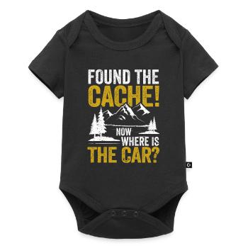 Found the cache, where is the car? Jollier - Baby Premium short-sleeve bodysuit - black - Front