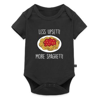 Drôle d’amateur de pâtes et de nouilles - Body à manches courtes Premium Bébé - noir - Devant