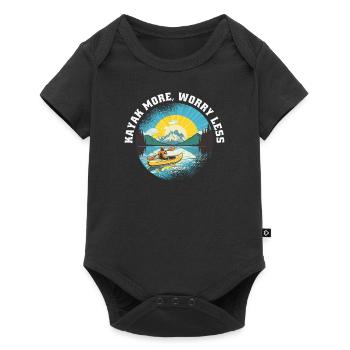 KAYAKS Kayaking CANOE RAFTING BOAT more-paddle - Baby Premium short-sleeve bodysuit - black - Front