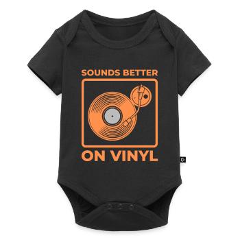 Sounds better on Vinyl - Baby Premium short-sleeve bodysuit - black - Front