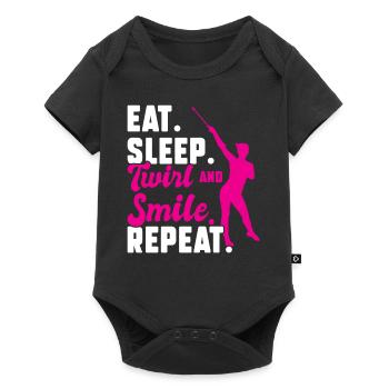 Twirl And Smile - Baton Twirler - Baby Premium short-sleeve bodysuit - black - Front