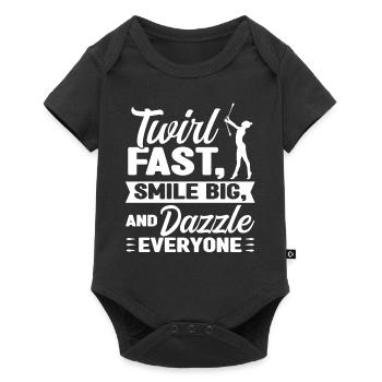 Twirl, Smile And Dazzle Everyone - Baton Twirler - Baby Premium short-sleeve bodysuit - black - Front