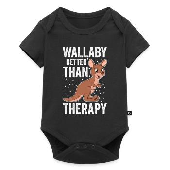 Wallaby Better Than Therapy - Baby Premium short-sleeve bodysuit - black - Front