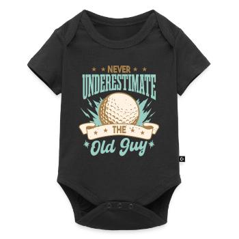 Never Underestimate The Old Guy Golf - Baby Premium short-sleeve bodysuit - black - Front