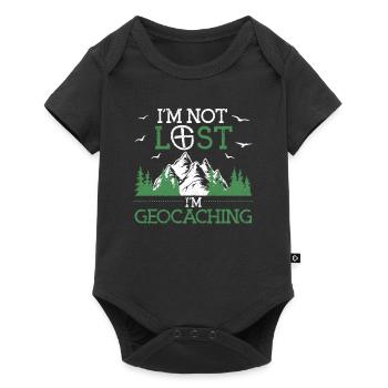 I'm not lost, I'm geocaching geocache - Baby Premium short-sleeve bodysuit - black - Front