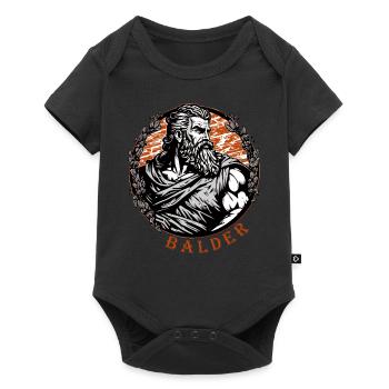 Mythologie nordique viking Dieu de la beauté Balder - Body à manches courtes Premium Bébé - noir - Devant