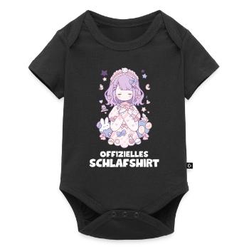 Kawaii Schlafshirt - Offizielles Anime Design - Baby Premium Kurzarmbody - Schwarz - Vorne