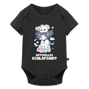 Kawaii Shirt Kinder - Offizielles Anime Design - Baby Premium Kurzarmbody - Schwarz - Vorne
