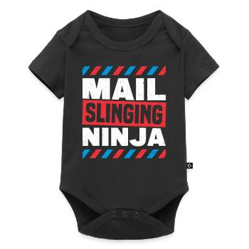 Postbote Briefträger Brief Paketdienst Geschenk - Baby Premium Kurzarmbody - Schwarz - Vorne