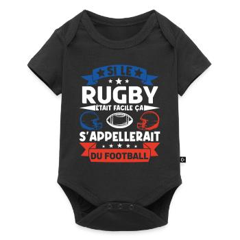 Cadeau rugbyman. cadeau rugby France. rugby fan . - Body à manches courtes Premium Bébé - noir - Devant