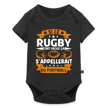 Cadeau rugbyman. cadeau rugby France. rugby fan . - Body à manches courtes Premium Bébé - noir - Devant