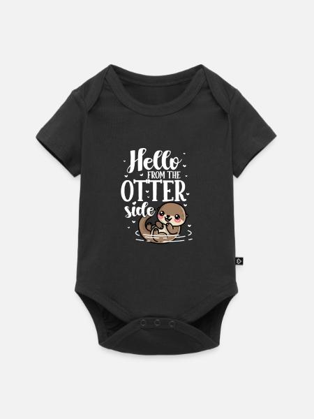 Otter Seeotter Fischotter Geschenk - Baby Premium Kurzarmbody - Schwarz