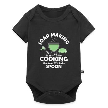Soap Making Is Just Like Cooking Soapmaking Soapma - Baby Premium Kurzarmbody - Schwarz - Vorne