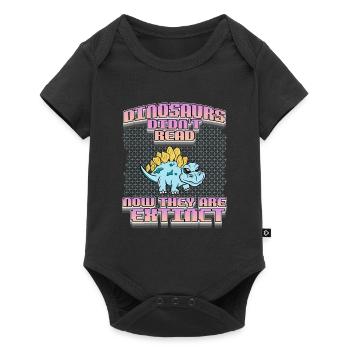 DINOSAURE4 - Body à manches courtes Premium Bébé - noir - Devant