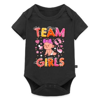 baby in family "Gender Reveal Team Girls" - Baby Premium short-sleeve bodysuit - black - Front