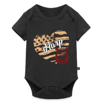 Harp Harp Flag - Baby Premium short-sleeve bodysuit - black - Front