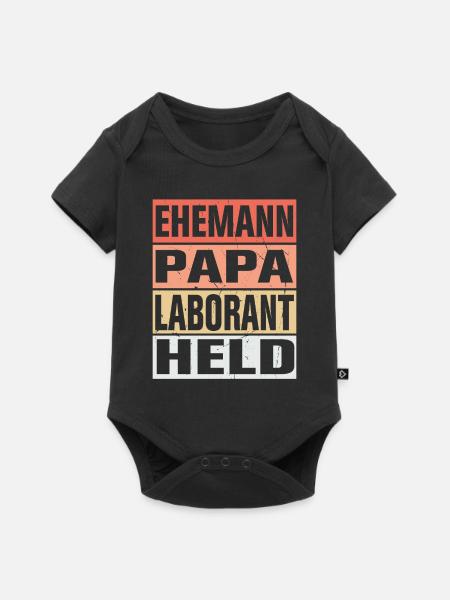 Laborant Vater Ehemann Held - Baby Premium Kurzarmbody - Schwarz