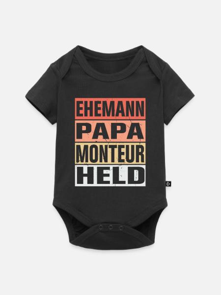 Monteur Vater Ehemann Held - Baby Premium Kurzarmbody - Schwarz