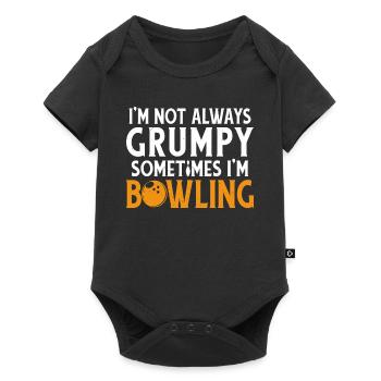 I'm not always grumpy somtimes i'm Bowling - Baby Premium short-sleeve bodysuit - black - Front