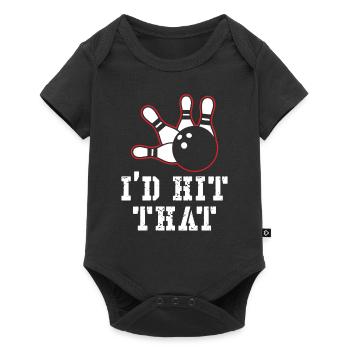 I'd hit that Bowling Design - Baby Premium short-sleeve bodysuit - black - Front
