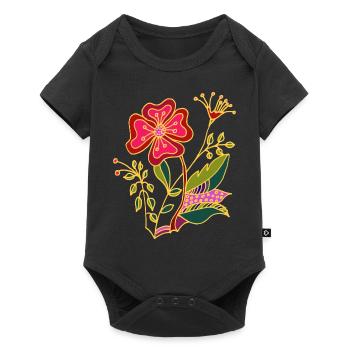 Fleur - Body à manches courtes Premium Bébé - noir - Devant