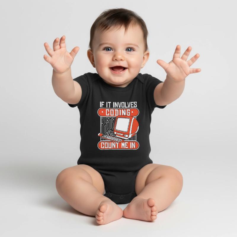 If It Involves Coding Count Me In Developer Baby Premium Kurzarmbody