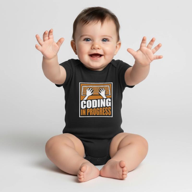 Coding In Progress Software Engineer Developer Baby Premium short-sleeve bodysuit